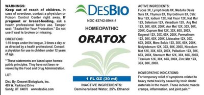 Dsrt15 Oratox 11 10 2020